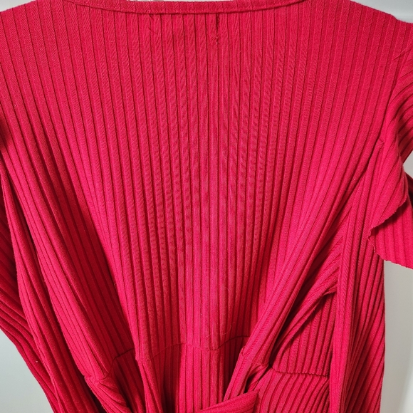 FASHION NOVA Red ruffle knitted dress - Picture 5 of 8